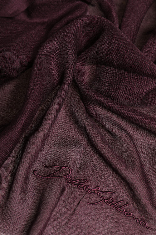 Dolce & Gabbana Maroon Cashmere Neck Warmer Wrap Shawl Scarf - ClickThatClicks 