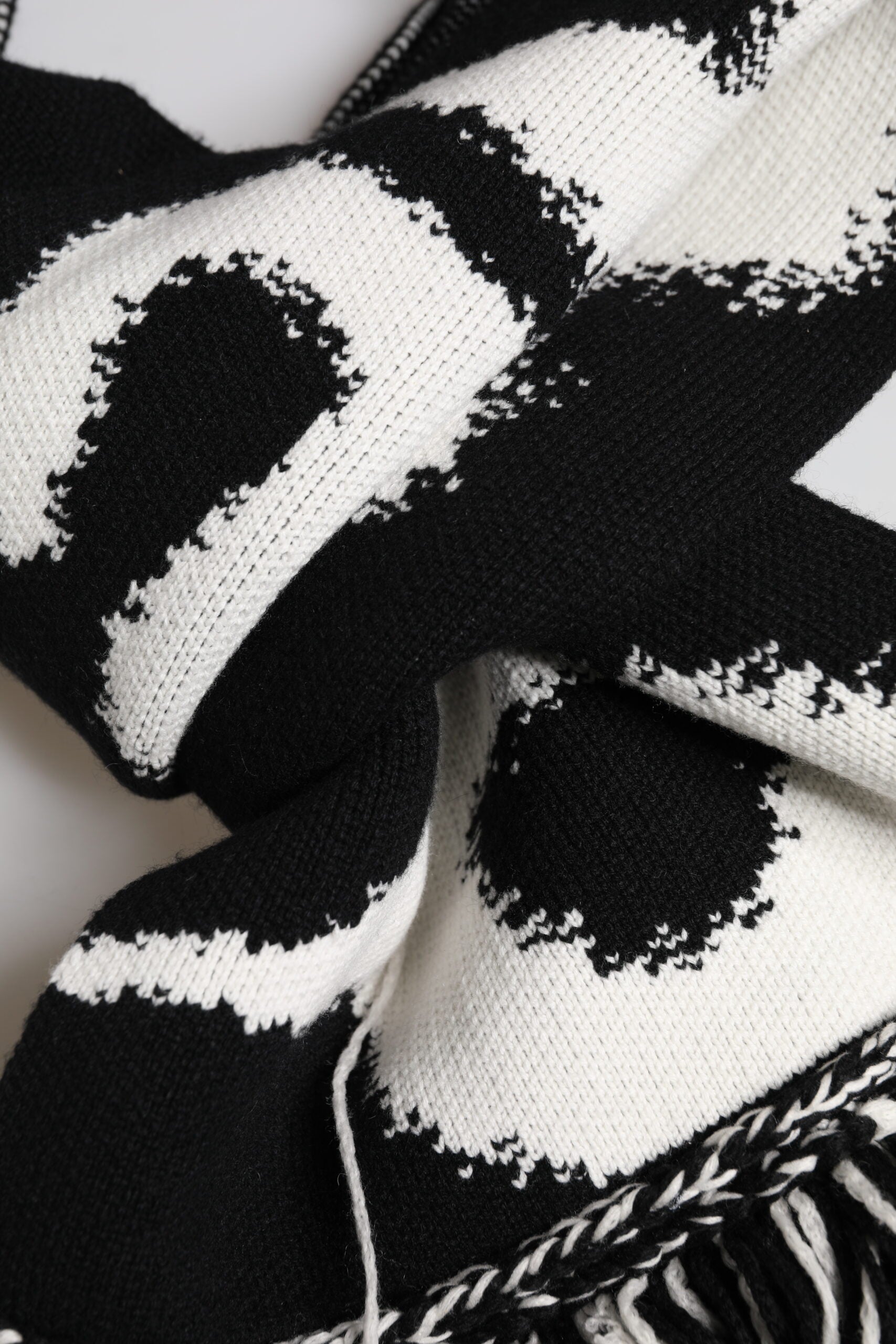 Dolce & Gabbana Black Logo Neck Warmer Wrap Men Shawl Scarf - ClickThatClicks 
