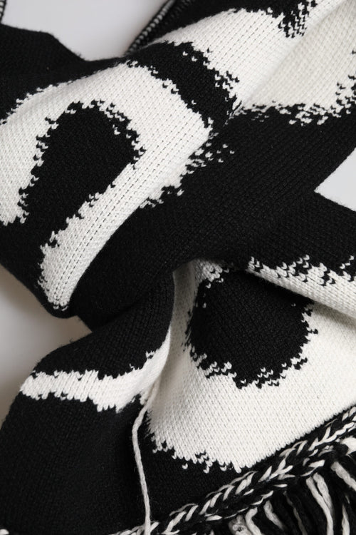 Dolce & Gabbana Black Logo Neck Warmer Wrap Men Shawl Scarf - ClickThatClicks 
