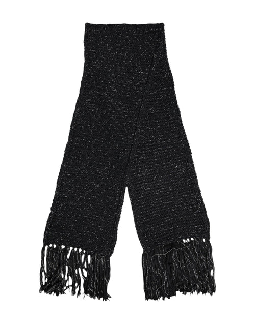 Dolce & Gabbana Black Cashmere Neck Warmer Wrap Shawl Scarf - ClickThatClicks 