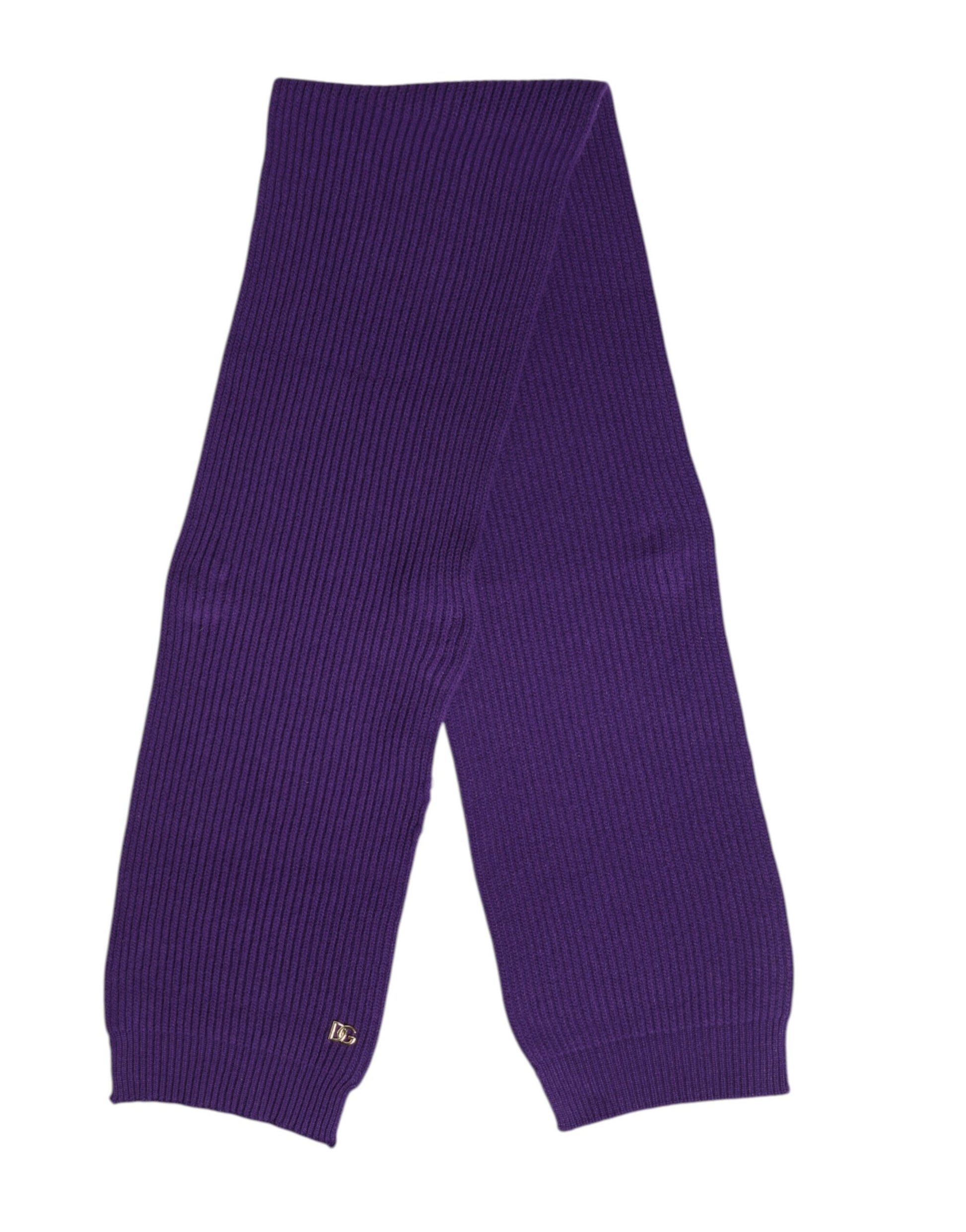 Dolce & Gabbana Purple DG Logo Neck Warmer Wrap Shawl Scarf - ClickThatClicks 