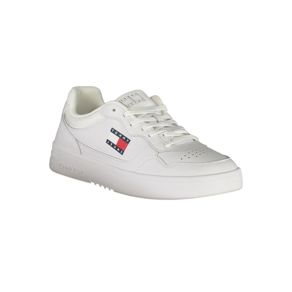 Tommy Hilfiger Bianco Polyurethane Men's Sneaker - ClickThatClicks 