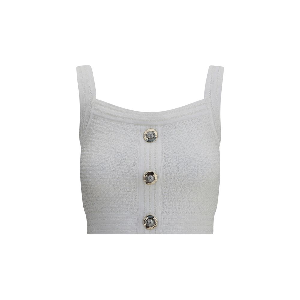 Balmain STRAPS LIGHT TWEED TOP