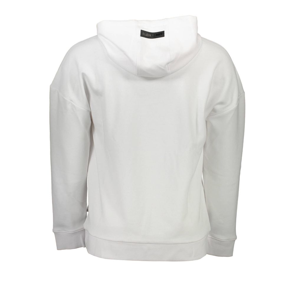 Plein Sport White Cotton Men's Hooded Sweatshirt - ClickThatClicks 
