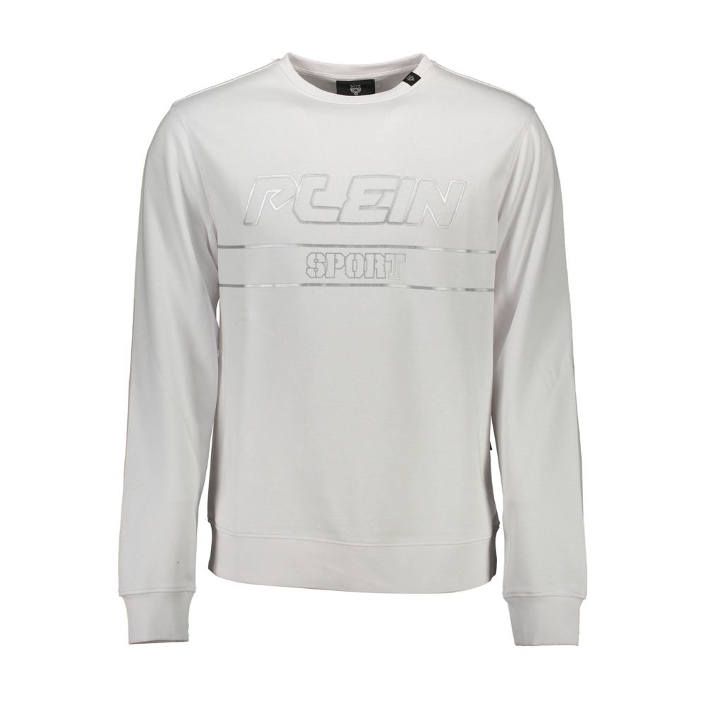 Plein Sport Bianco Cotton Men Sweatshirt - ClickThatClicks 