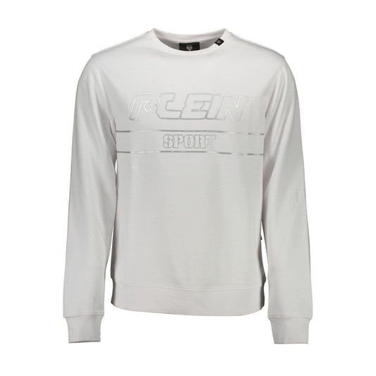 Plein Sport Bianco Cotton Men Sweatshirt - ClickThatClicks 