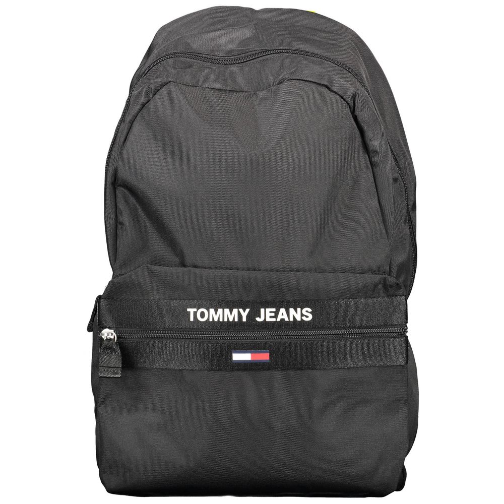Tommy Hilfiger Black Recycled Polyester Men Backpack - ClickThatClicks 