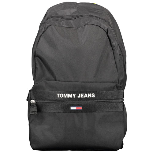 Tommy Hilfiger Black Recycled Polyester Men Backpack - ClickThatClicks 