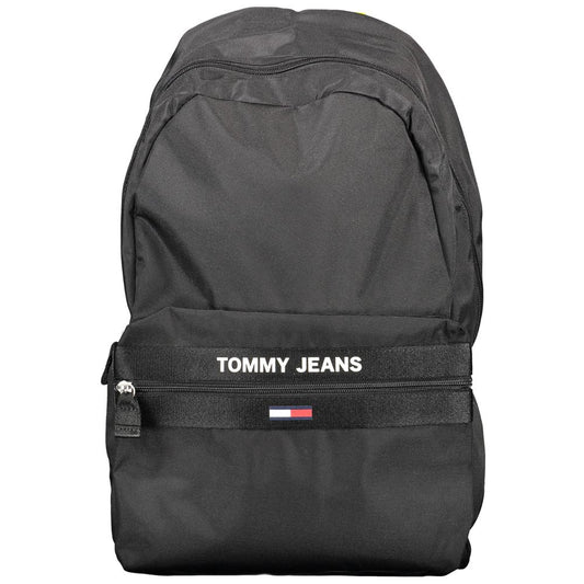 Tommy Hilfiger Black Recycled Polyester Men Backpack - ClickThatClicks 