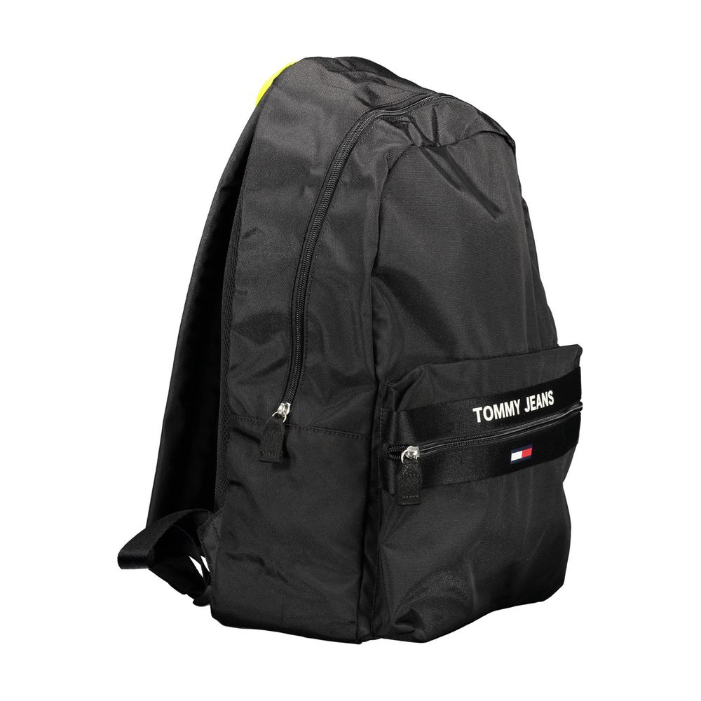 Tommy Hilfiger Black Recycled Polyester Men Backpack - ClickThatClicks 