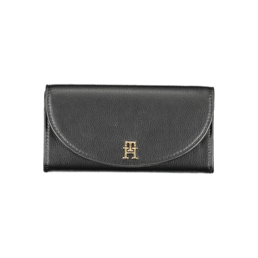 Tommy Hilfiger Black Polyurethane Women Wallet - ClickThatClicks 