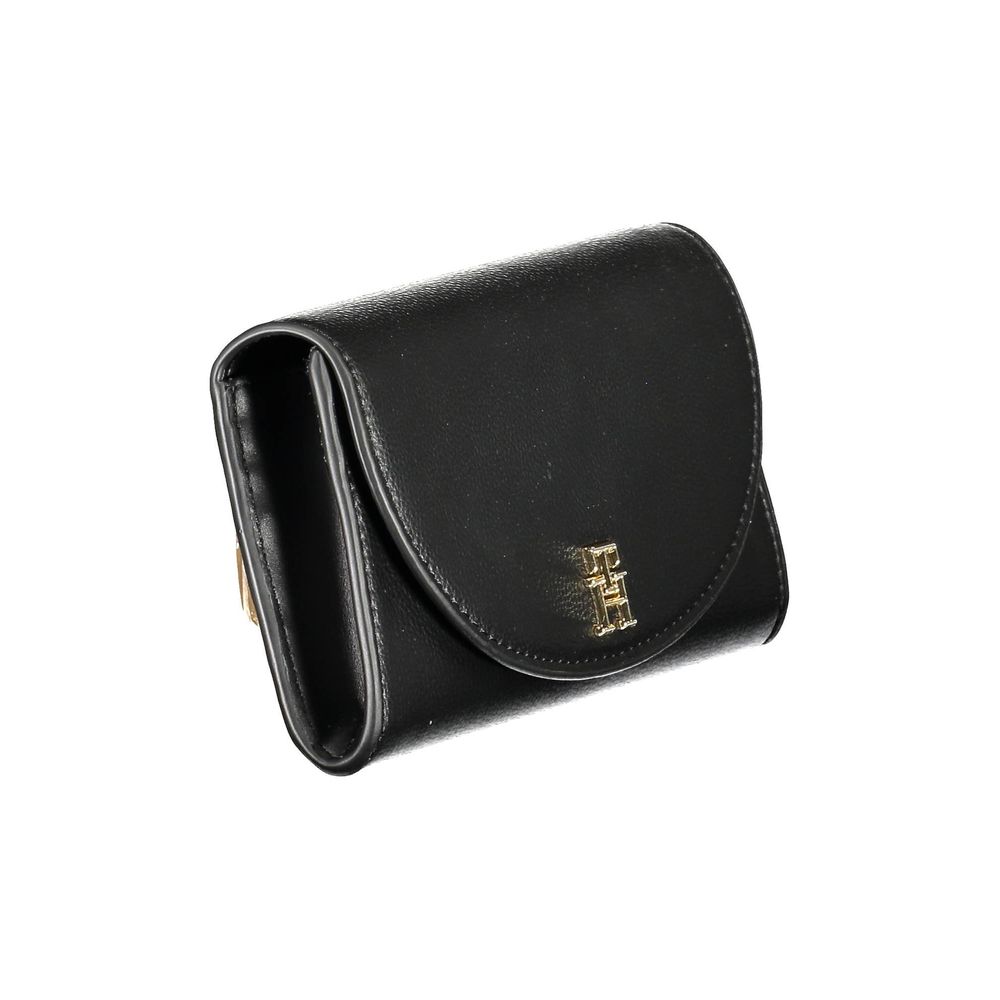 Tommy Hilfiger Black Polyurethane Women Wallet - ClickThatClicks 