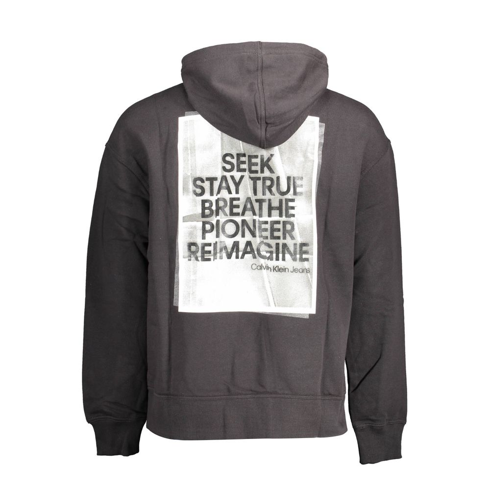 Calvin Klein Black Cotton Men's Hoodie - ClickThatClicks 
