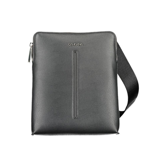 Calvin Klein Black Polyurethane Men Shoulder Bag - ClickThatClicks 