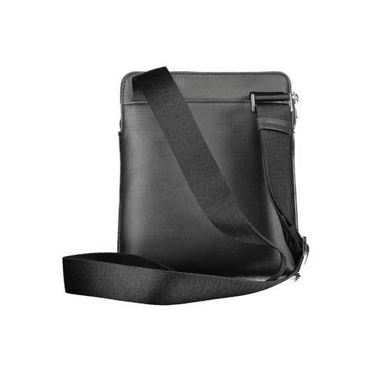 Calvin Klein Black Polyurethane Men Shoulder Bag - ClickThatClicks 