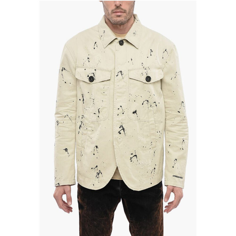 Dsquared² Sketched Design Cotton Saharan Blazer