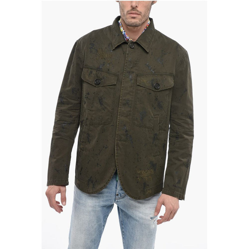 Dsquared² Sketched Design Cotton Saharan Blazer