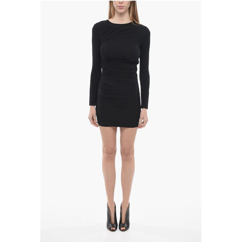 Dsquared² Jersey Sheath Dress with Draped Detail