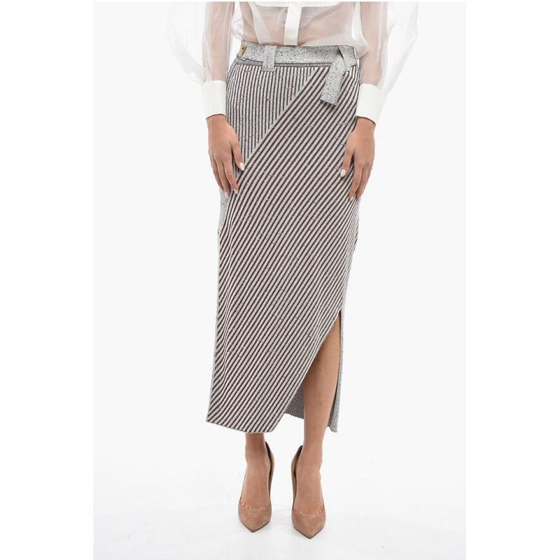 Aeron Belted Stretchy SAND Maxi Skirt