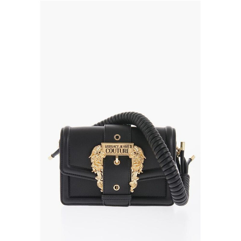 Versace JEANS COUTURE Faux Leather Bag with Braided Handle and Maxi