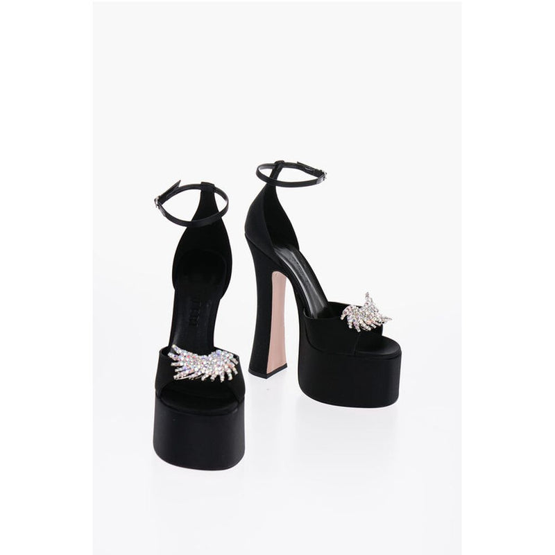 Piferi Satin ROSALIA Ankle Strap Sandals with Jewels Embellished 17