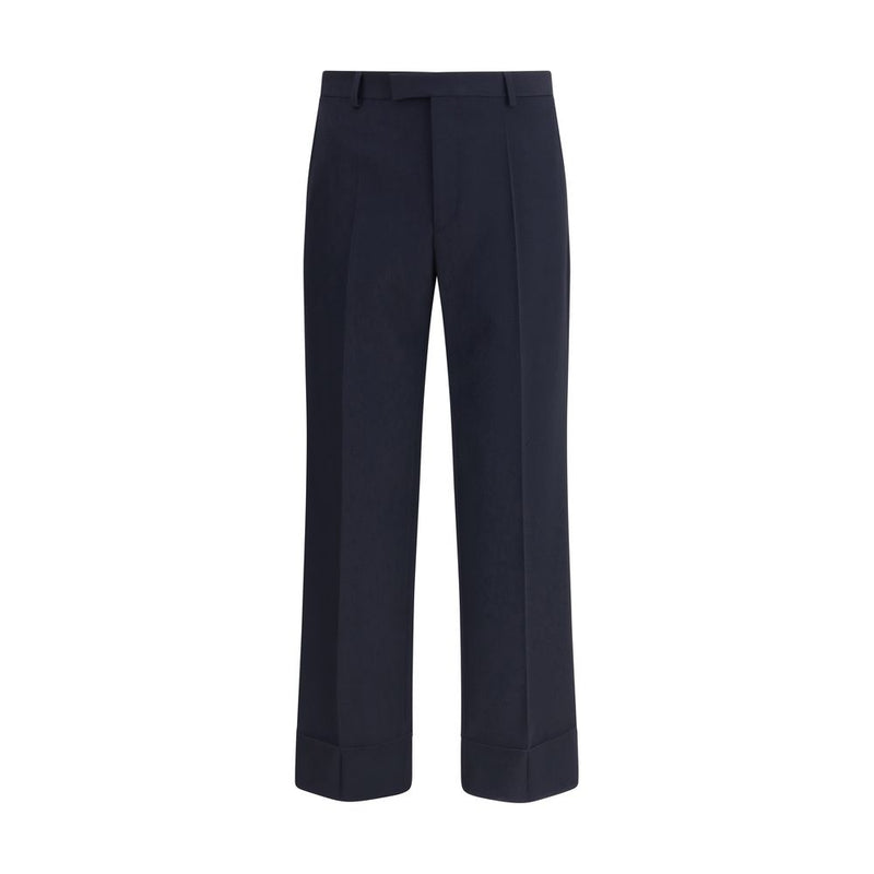 Valentino Blue Fleece Wool Dress Pants