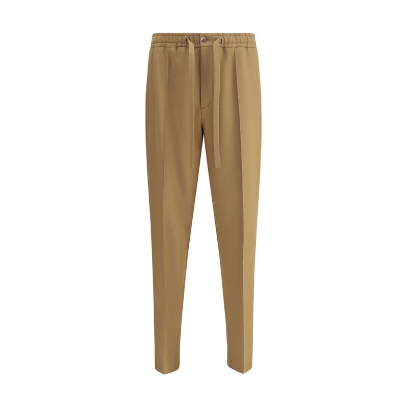 Valentino Brown Polyester Casual Pants