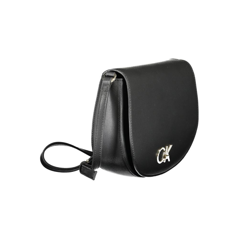 Calvin Klein Black Polyurethane Women Shoulder Bag - ClickThatClicks 