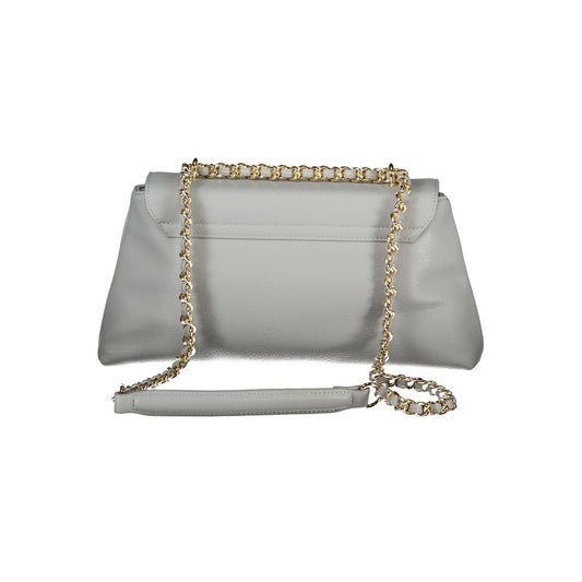 Mario Valentino Gray Polyurethane Women's Bag with Chain Shoulder Strap