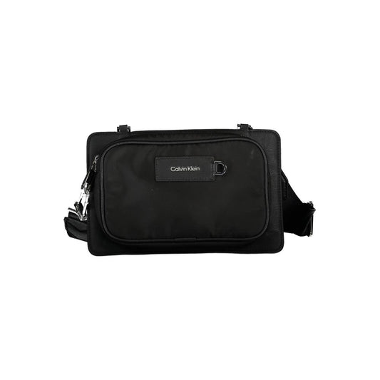 Calvin Klein Black Polyester Men's Shoulder Bag - ClickThatClicks 