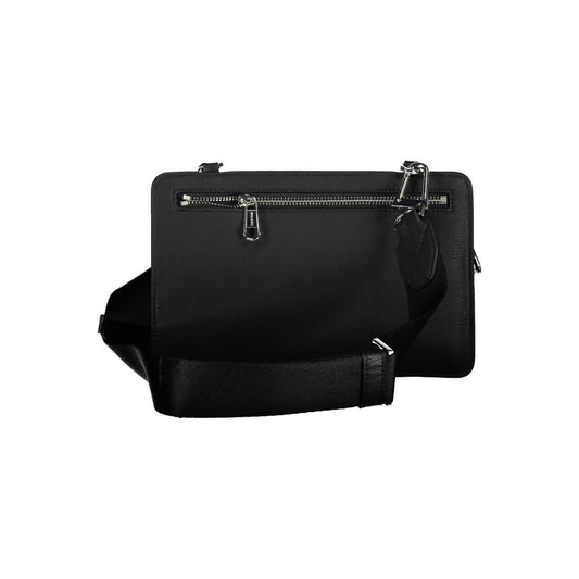 Calvin Klein Black Polyester Men's Shoulder Bag - ClickThatClicks 
