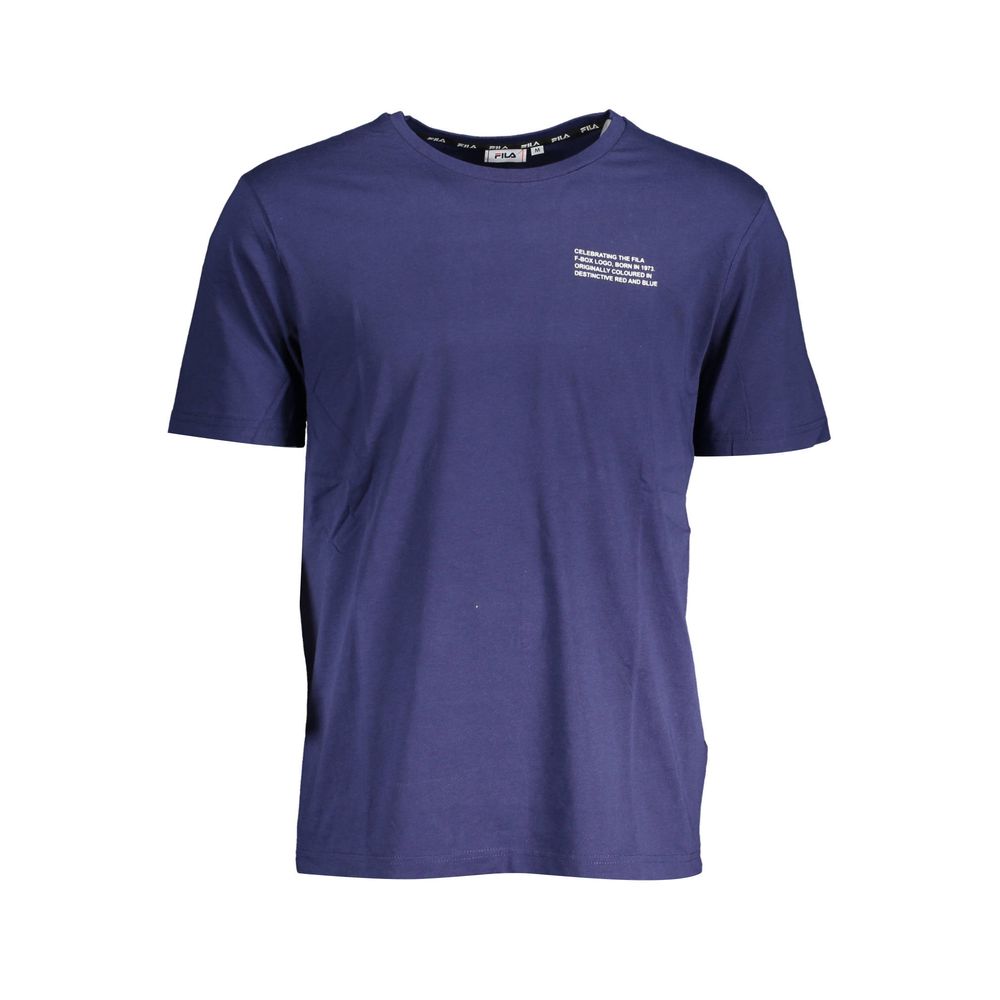 Fila Blue Cotton Men T-Shirt - ClickThatClicks 