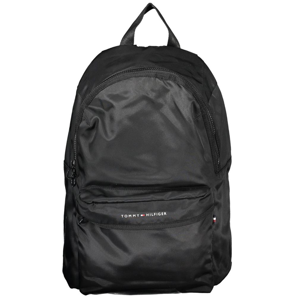 Tommy Hilfiger Black Polyester Men Backpack - ClickThatClicks 