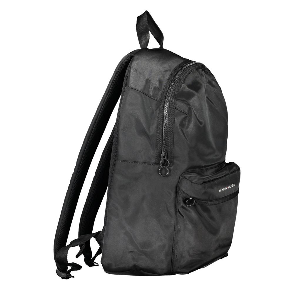 Tommy Hilfiger Black Polyester Men Backpack - ClickThatClicks 