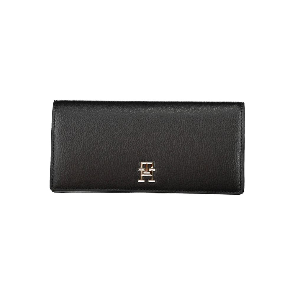 Tommy Hilfiger Black Polyurethane Women Wallet - ClickThatClicks 