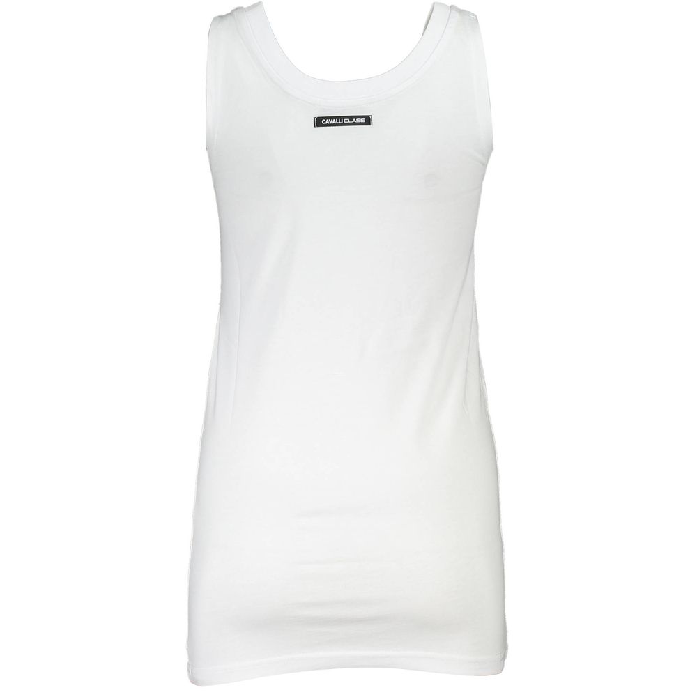 Cavalli Class Bianco Cotton Women T-Shirt - ClickThatClicks 
