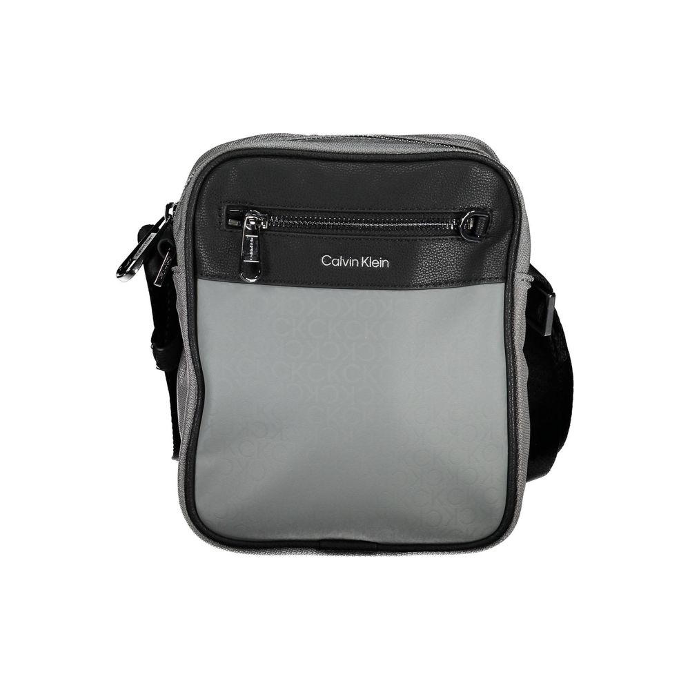 Calvin Klein Grigio Polyester Men Shoulder Bag - ClickThatClicks 