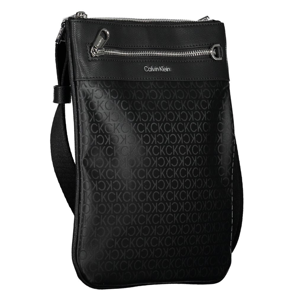 Calvin Klein Black Polyester Men's Shoulder Bag - ClickThatClicks 