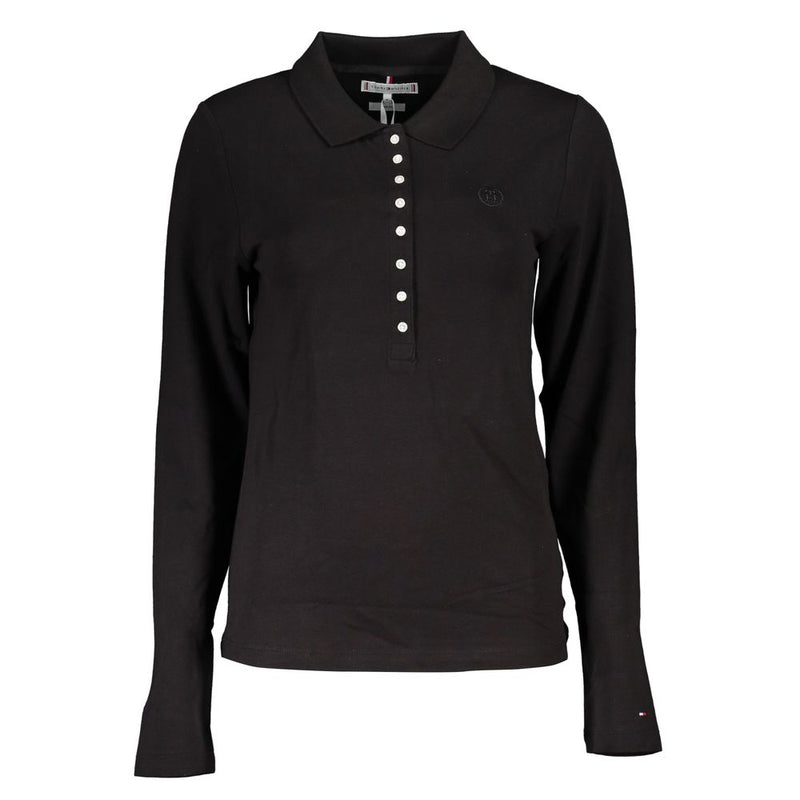 Tommy Hilfiger Black Cotton Polo Shirt