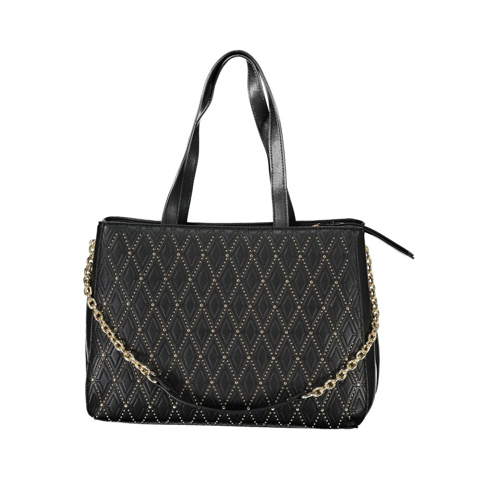 Mario Valentino Black Polyurethane Women Handbag - ClickThatClicks 