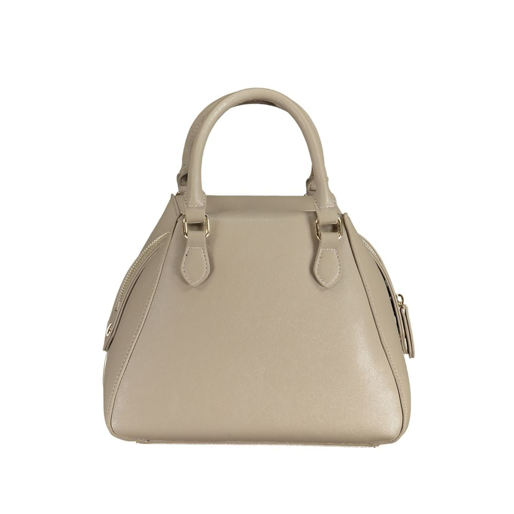 Mario Valentino Beige Polyurethane Women Handbag - ClickThatClicks 