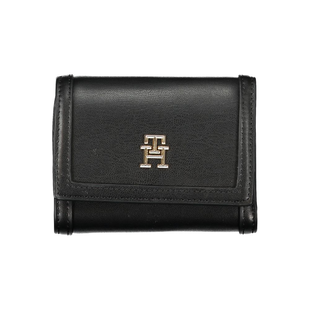 Tommy Hilfiger Black Polyurethane Women Wallet - ClickThatClicks 