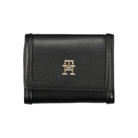 Tommy Hilfiger Black Polyurethane Women Wallet - ClickThatClicks 