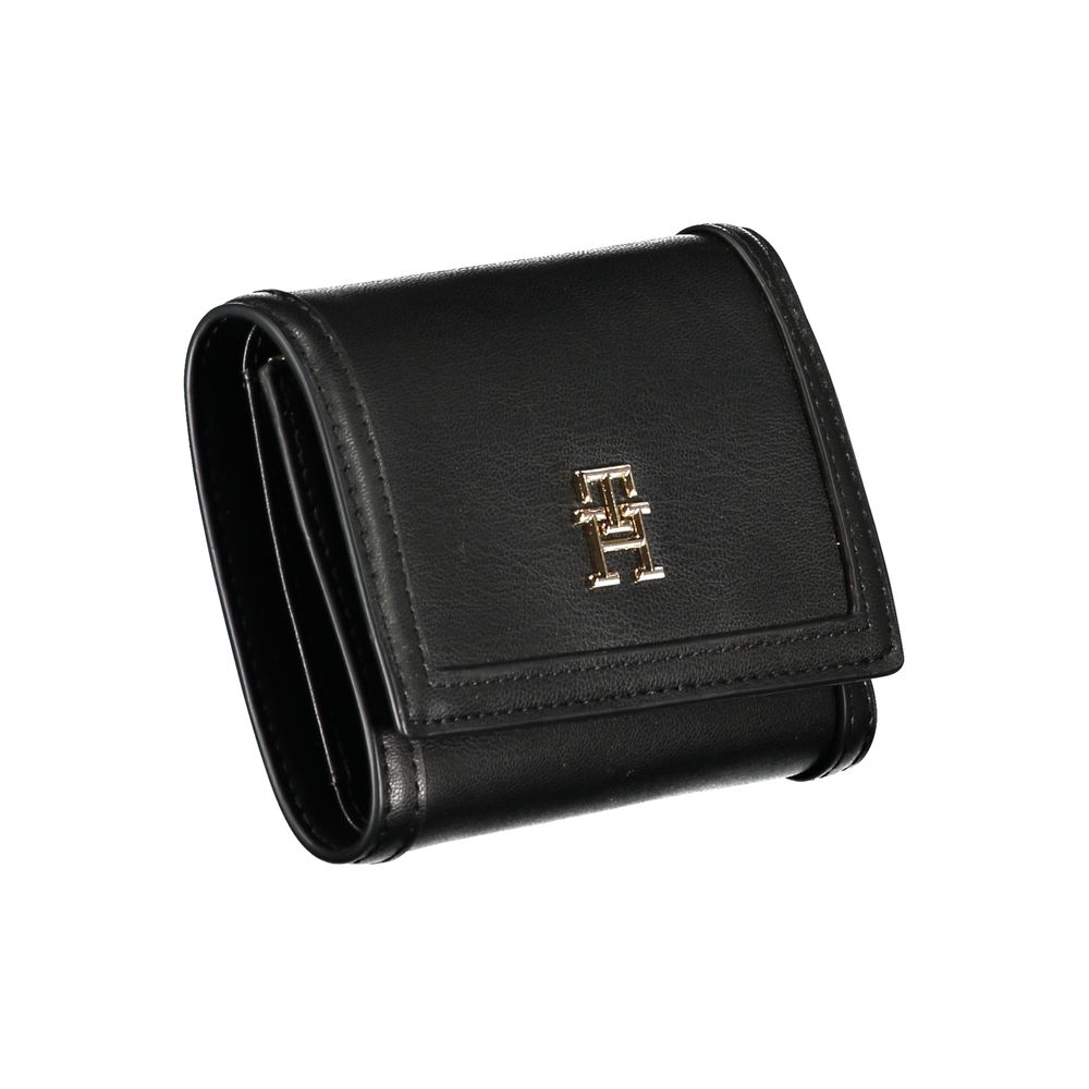 Tommy Hilfiger Black Polyurethane Women Wallet - ClickThatClicks 