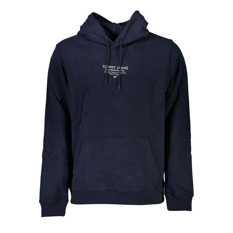 Tommy Hilfiger Blue Cotton Men Sweater with Hood