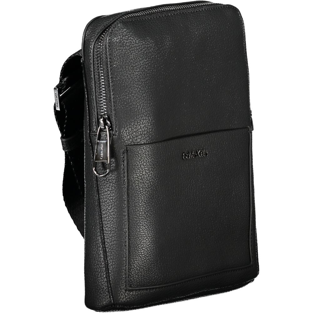 Calvin Klein Black Polyurethane Men's Shoulder Bag - ClickThatClicks 
