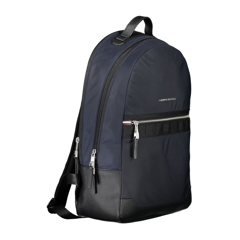 Tommy Hilfiger Blue Polyester Men Backpack - ClickThatClicks 