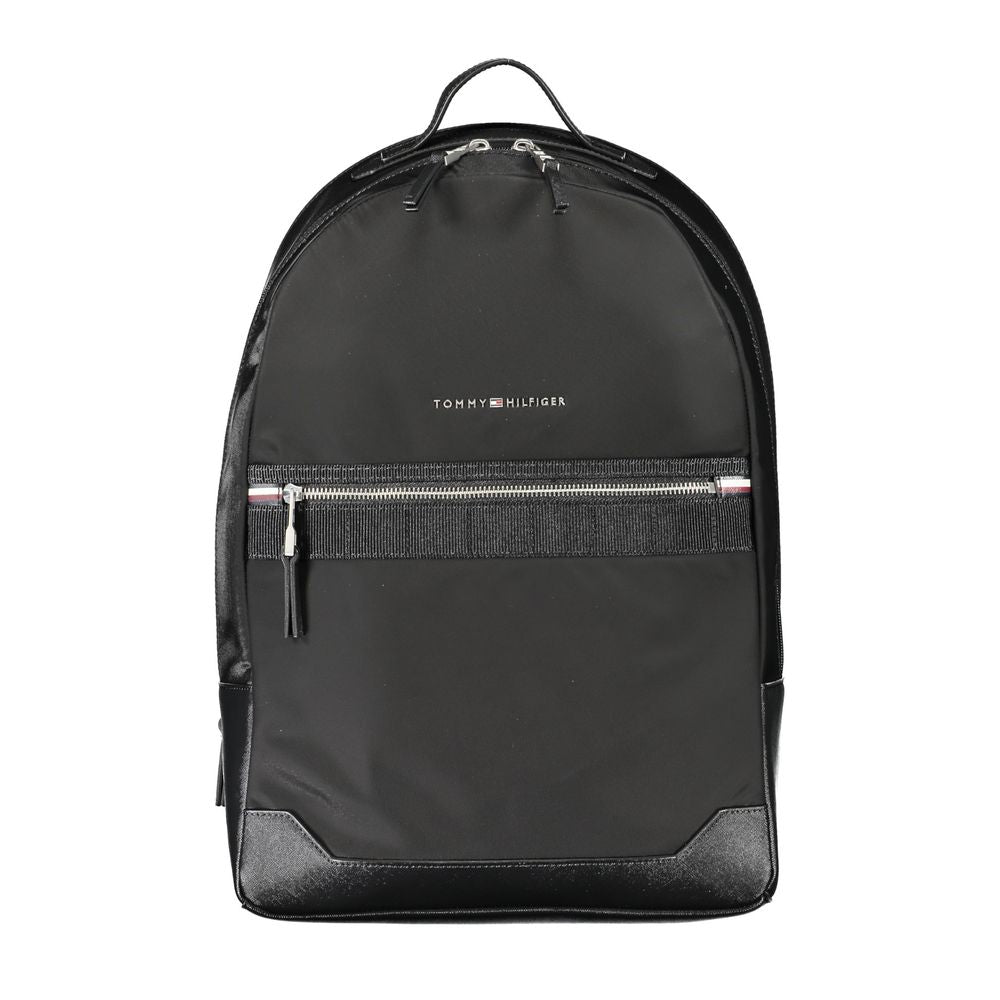 Tommy Hilfiger Black Polyester Men Backpack - ClickThatClicks 