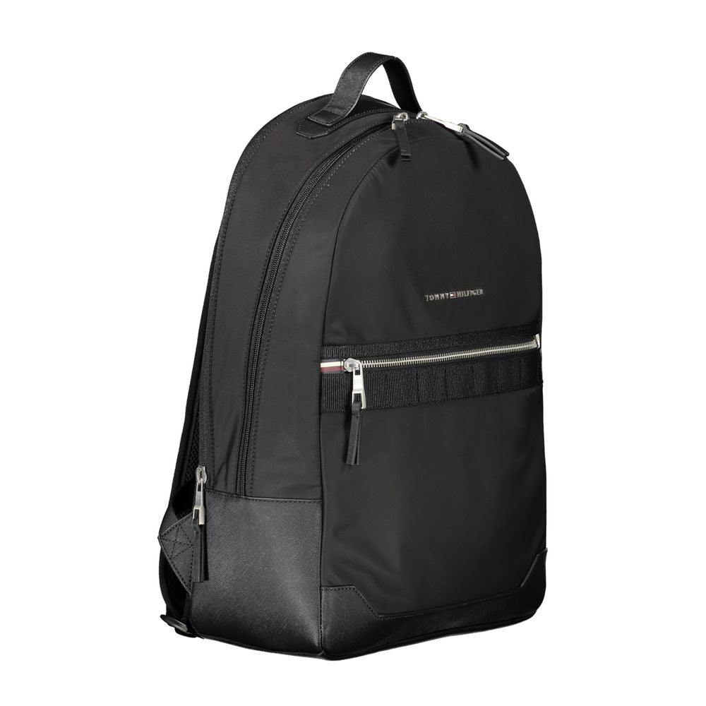 Tommy Hilfiger Black Polyester Men Backpack - ClickThatClicks 