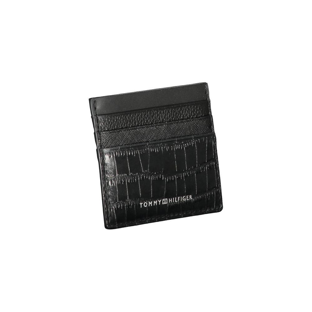 Tommy Hilfiger Black Leather Mens Wallet - ClickThatClicks 